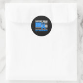 Support Squad ook bewustmakingsmaand Amerikaanse F Ronde Sticker (Tas)