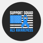Support Squad ook bewustmakingsmaand Amerikaanse F Ronde Sticker (Voorkant)