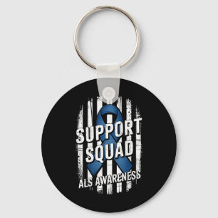 Support Squad ook bewustmakingsmaand Amerikaanse F Sleutelhanger
