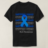 Support Squad Ook Bewustmakingsmaand Grappig Blauw T-shirt (Design voorkant)
