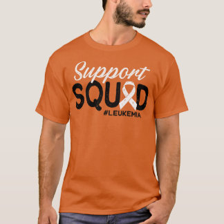 Support Squad Orange Ribbon Blood Cancer Awareness T-shirt