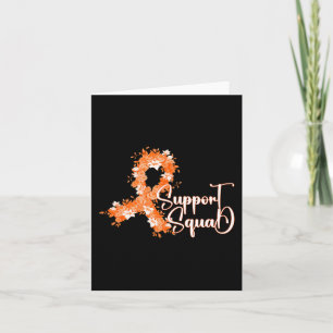 Support Squad Orange Ribbon Leukemia Blood Cancer Kaart