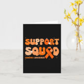Support Squad Orange Ribbon Leukemia Blood Cancer Kaart (Gele Bloem)