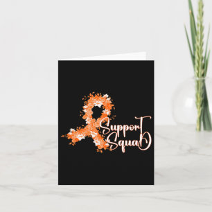 Support Squad Orange Ribbon Leukemia Blood Cancer Kaart