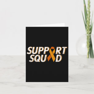 Support Squad Orange Ribbon Leukemia Blood Cancer Kaart