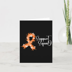 Support Squad Orange Ribbon Leukemia Blood Cancer Kaart