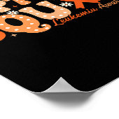 Support Squad Orange Ribbon Leukemia Blood Cancer Poster (Hoek)