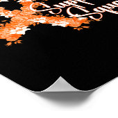Support Squad Orange Ribbon Leukemia Blood Cancer Poster (Hoek)