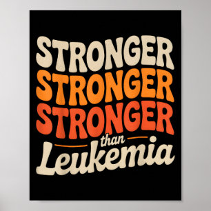 Support Squad Orange Ribbon Leukemia Blood Cancer Poster