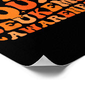 Support Squad Orange Ribbon Leukemia Blood Cancer Poster (Hoek)