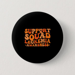 Support Squad Orange Ribbon Leukemia Blood Cancer Ronde Button 5,7 Cm
