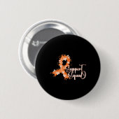 Support Squad Orange Ribbon Leukemia Blood Cancer Ronde Button 5,7 Cm (Voorkant /achterkant)