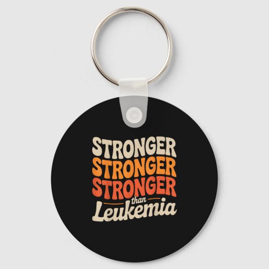Support Squad Orange Ribbon Leukemia Blood Cancer Sleutelhanger (Voorkant)