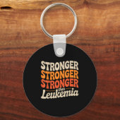 Support Squad Orange Ribbon Leukemia Blood Cancer Sleutelhanger (Voorkant)