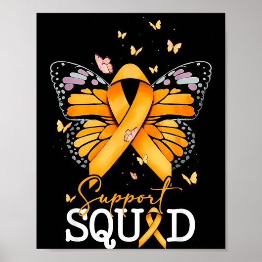 Support Squad Orange Ribbon Multiple Sclerosis Awa Poster (Voorkant)