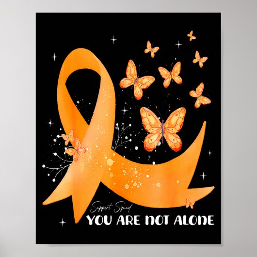 Support Squad Orange Ribbon Multiple Sclerosis Awa Poster (Voorkant)