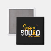 Support Squad Oranje Lintkanker Leukemie Awaren Magneet (Voorkant / Achterkant)