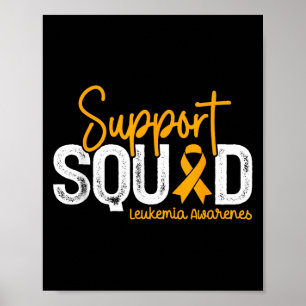 Support Squad Oranje Lintkanker Leukemie Awaren Poster