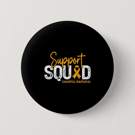Support Squad Oranje Lintkanker Leukemie Awaren Ronde Button 5,7 Cm (Voorkant)