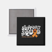 Support Squad Oranje Ribbon Leukemie Bewustzijnsoo Magneet (Voorkant / Achterkant)