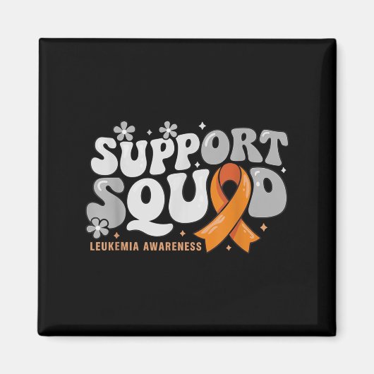 Support Squad Oranje Ribbon Leukemie Bewustzijnsoo Magneet (Voorkant)