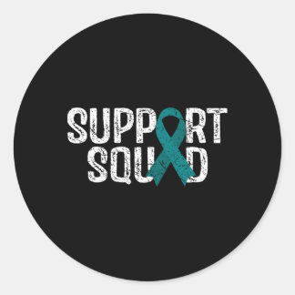 Support Squad Ovarian Cancer Awareness Ronde Sticker