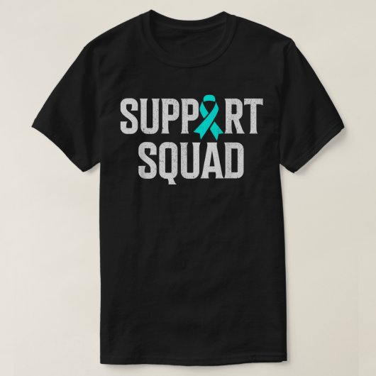 Support Squad Ovarian Cancer Raise Ovarian Cancer  T-shirt (Design voorkant)