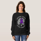Support Squad - Paars lint voor epilepsiebewustzij Trui (Voorkant volledig)