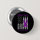Support Squad - Paarse alvleesklier kankerbewustzi Ronde Button 5,7 Cm (Voorkant /achterkant)