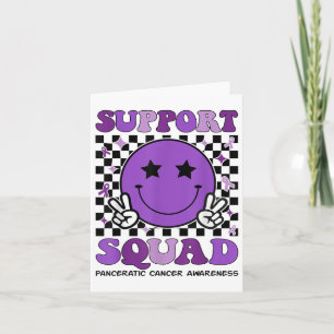 Support Squad Paarse Ribbon Pancreatic Cancer Awar Kaart