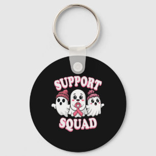 Support Squad Pink Ribbon Ghost Breast Cancer Awar Sleutelhanger