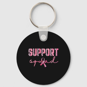 Support Squad Pink Ribbon Leopard Breast Cancer Aw Sleutelhanger