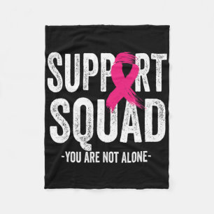 Support Squad Pink Ribbon Warrior Breast Cancer Aw Fleece Deken
