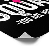 Support Squad Pink Ribbon Warrior Breast Cancer Aw Poster (Hoek)