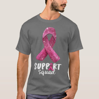 Support Squad Pink Ribbon Warrior Breast Cancer Aw T-shirt
