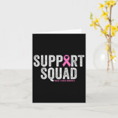 Support Squad Pink Warrior Breast Cancer Bewusthei Kaart (Gele Bloem)