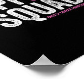 Support Squad Pink Warrior Breast Cancer Bewusthei Poster (Hoek)