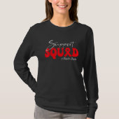 Support Squad Platelet Donation Awareness Red Ribb T-shirt (Voorkant)