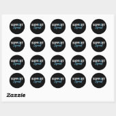 Support Squad Prostaatkanker Hart Lichte Blauwe Ri Ronde Sticker (Vel)