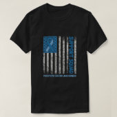 Support Squad Prostate Cancer Light Blue flag Ribb T-shirt (Design voorkant)