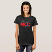 Support Squad Pulmonary Fibrosis Awareness Red & B T-shirt (Voorkant volledig)