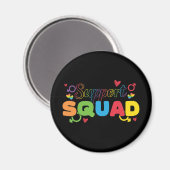 Support Squad - Rainbow Hearts Pride Ally Magneet (Voorkant / Achterkant)