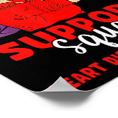 Support Squad Red Warrior Heart Disease Awareness Poster (Hoek)