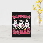Support Squad Retro Groovy Nurse Borstkanker AWA Kaart (Gele Bloem)