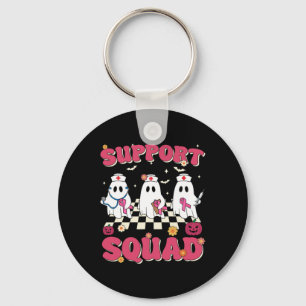 Support Squad Retro Groovy Nurse Borstkanker AWA Sleutelhanger