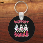 Support Squad Retro Groovy Nurse Borstkanker AWA Sleutelhanger (Voorkant)