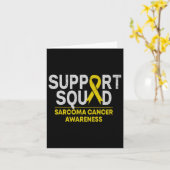 Support Squad Sarcoma Cancer Awareness Yellow Ribb Kaart (Gele Bloem)