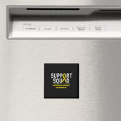 Support Squad Sarcoma Cancer Awareness Yellow Ribb Magneet (Insitu (Vaatwasser))