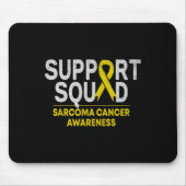 Support Squad Sarcoma Cancer Awareness Yellow Ribb Muismat (Voorkant)
