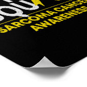 Support Squad Sarcoma Cancer Awareness Yellow Ribb Poster (Hoek)